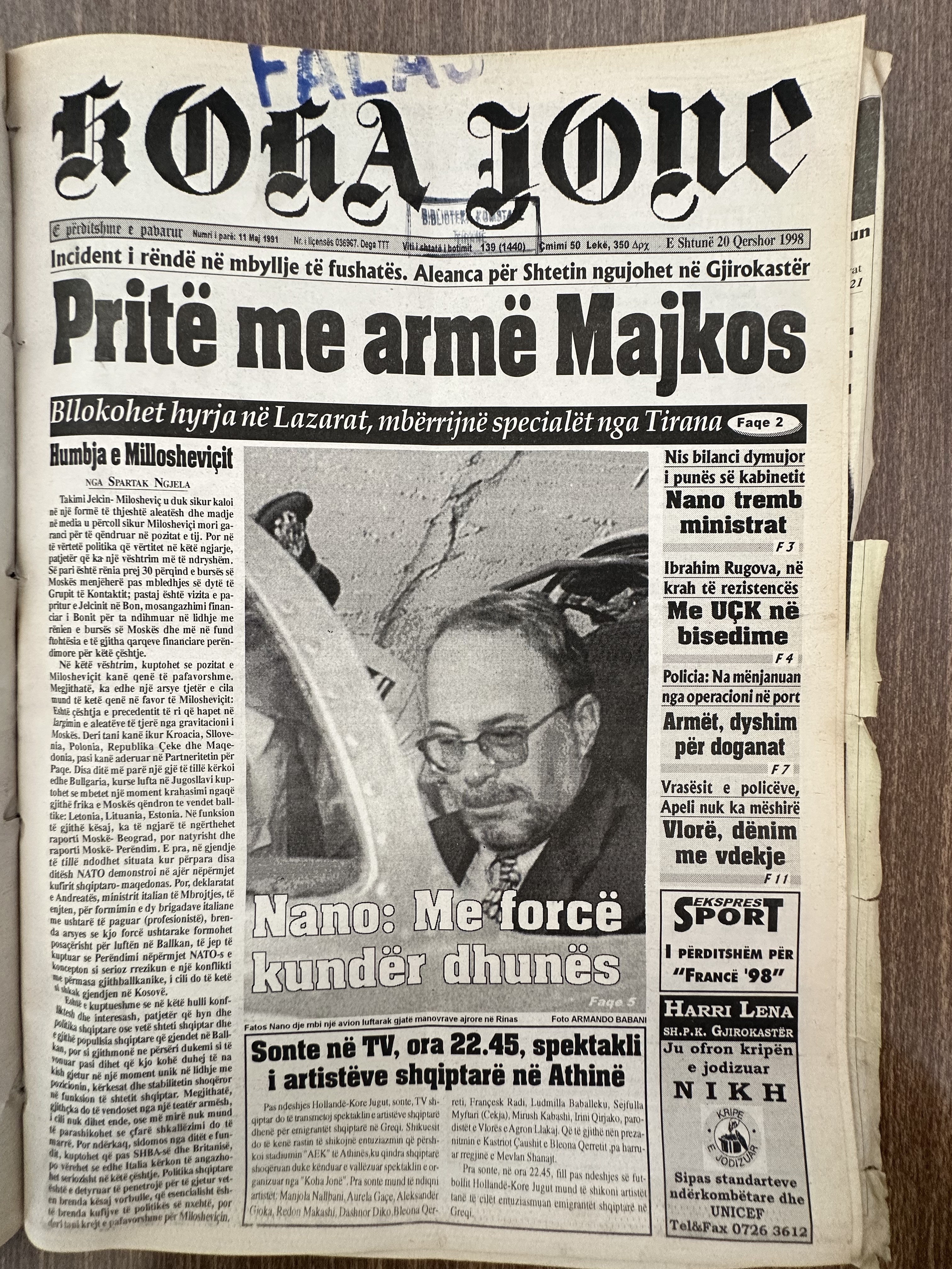 Koha Jonë 1998-06-20